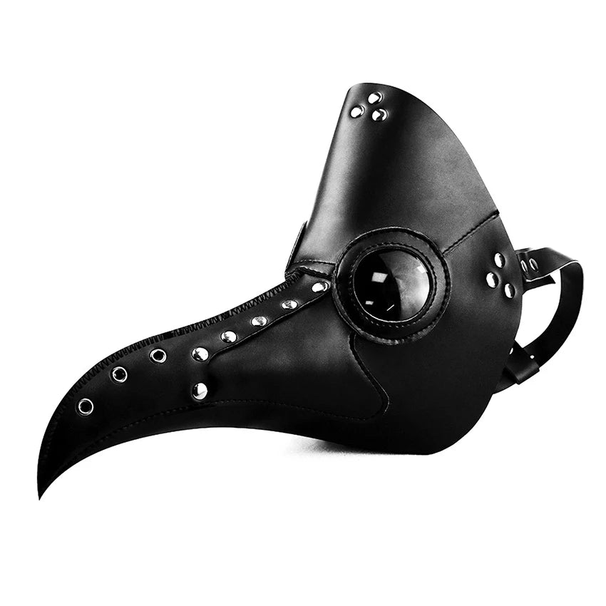 PU Leather Plague Doctor Mask Scary Steampunk Halloween Cosplay Gothic Festival Funny Face Props Carnival Masquerade Party Mask