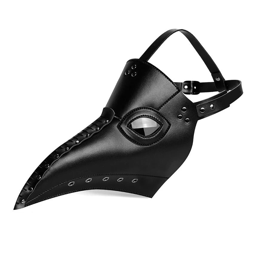 PU Leather Plague Doctor Mask Scary Steampunk Halloween Cosplay Gothic Festival Funny Face Props Carnival Masquerade Party Mask