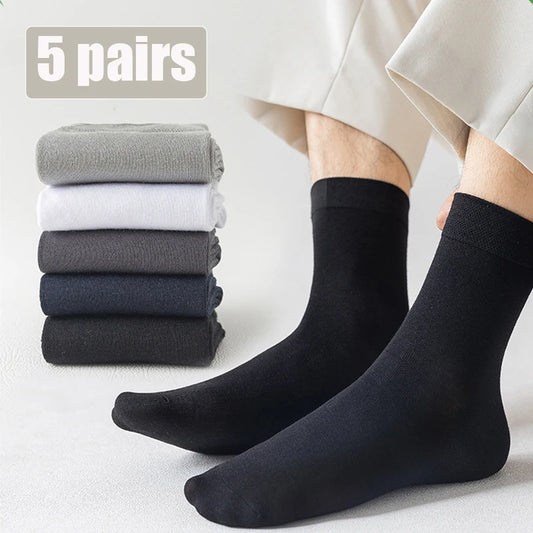 5 Pairs Mens Classic Trendy Socks Soft
