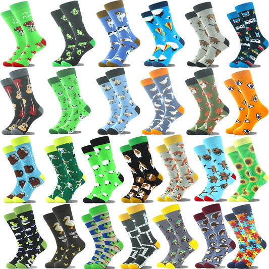 Cool Design Avocado Crew Socks Men Creative