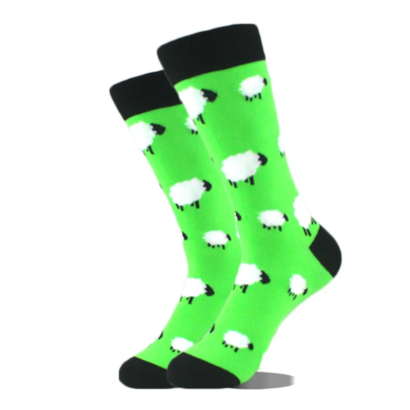 Cool Design Avocado Crew Socks Men Creative