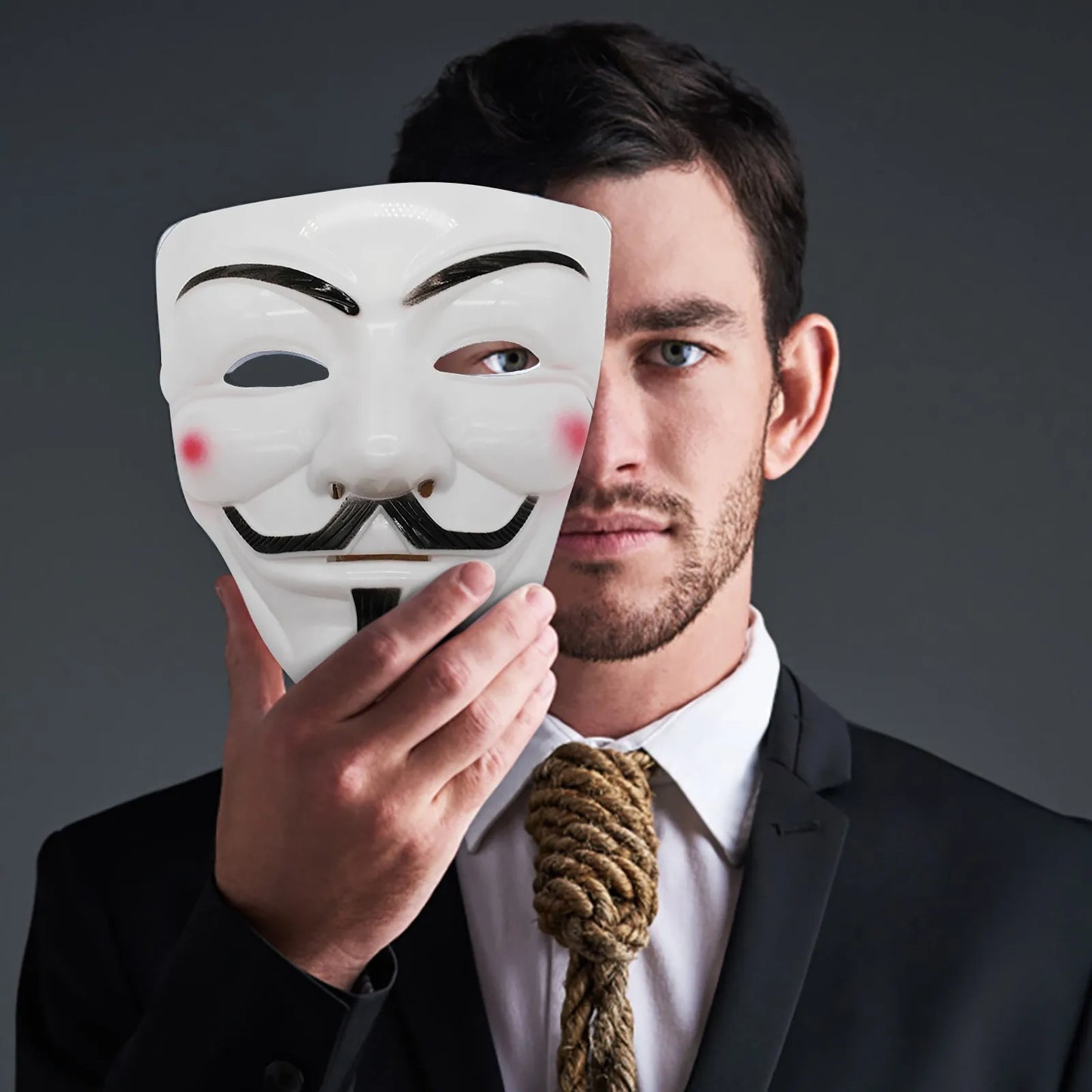 1pc Halloween Face Mask Black White V For Vendetta