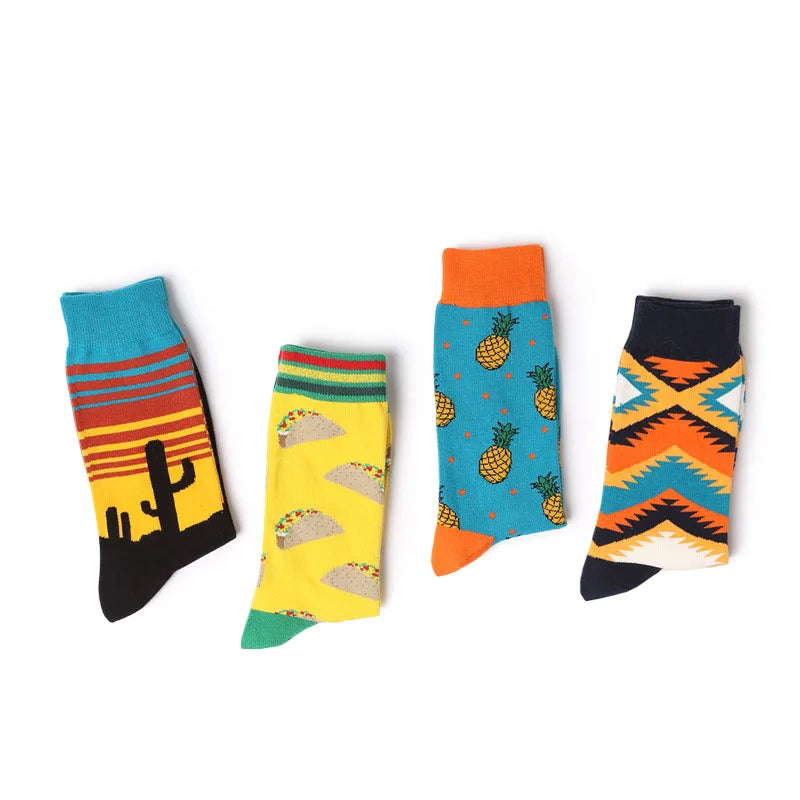 1Pair New Men Women Cotton Socks Casual Colorful Socks