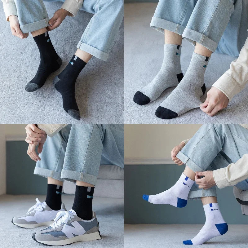 Cotton Sock for Men Sport Breathable Soft Letter Fashion