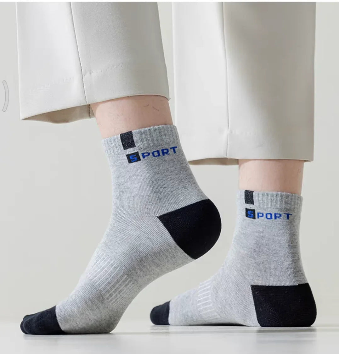 Cotton Sock for Men Sport Breathable Soft Letter Fashion