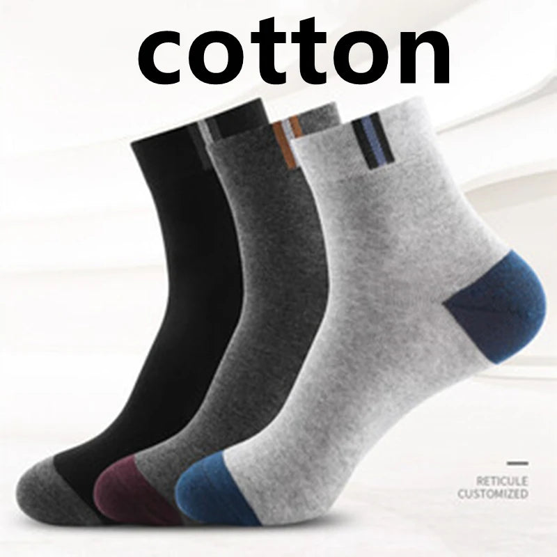 10 Pairs Breathable Cotton Sports Stockings Men