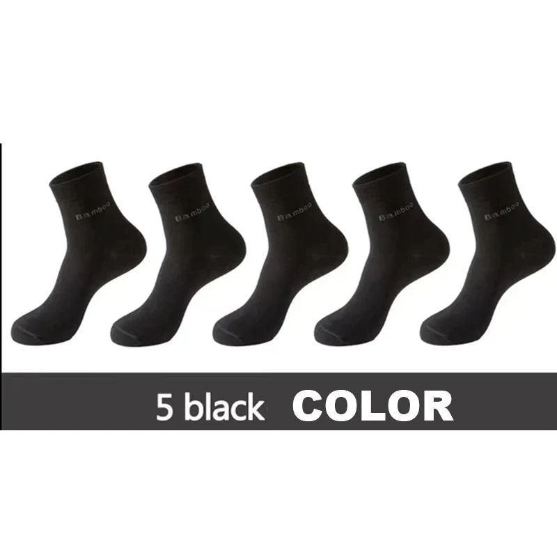 10/5Pairs Men Bamboo Socks Comfortable