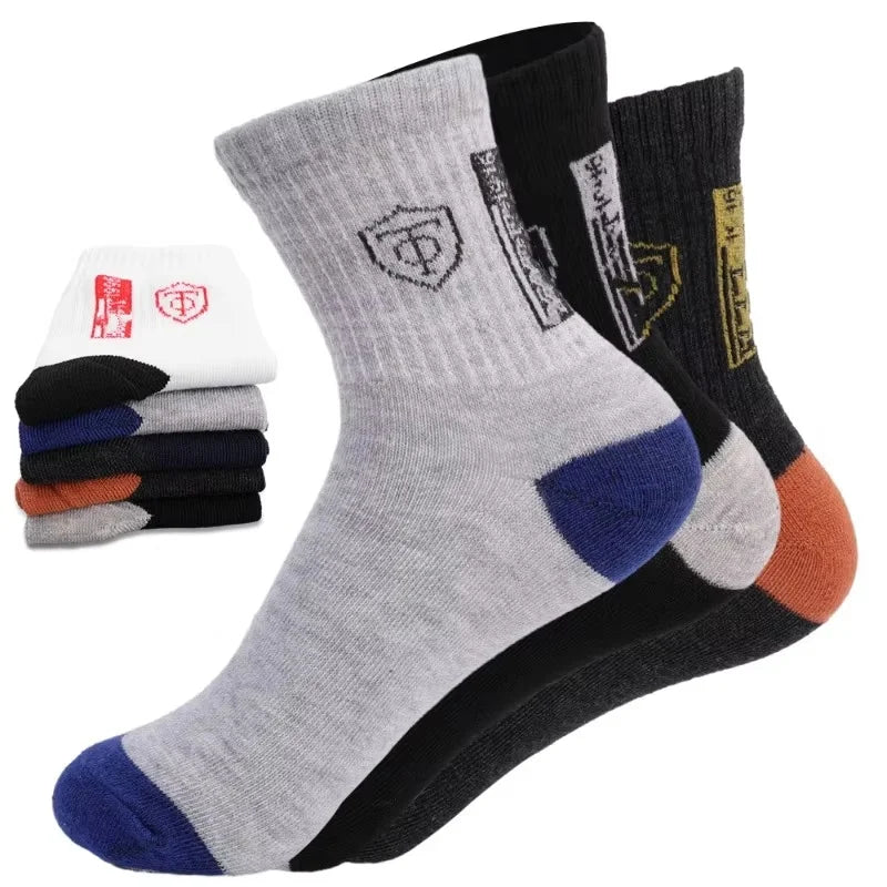 10 Pairs Breathable Cotton Sports Stockings Men