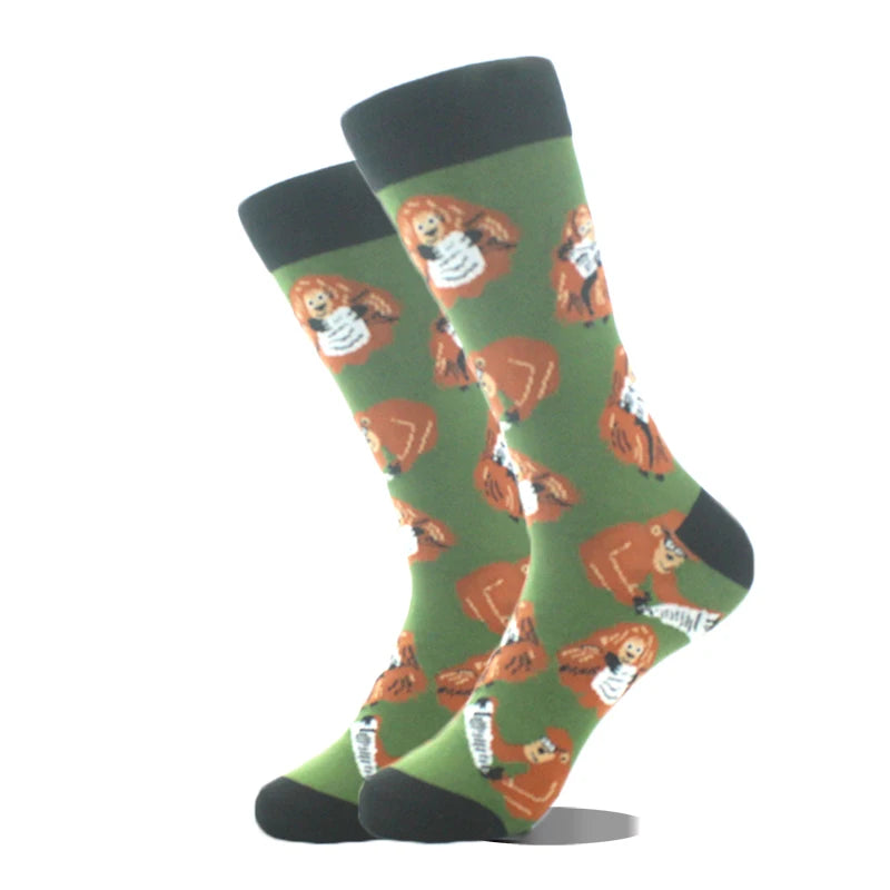 Cool Design Avocado Crew Socks Men Creative
