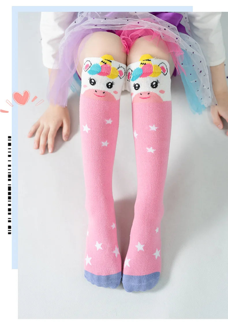 Cute Cartoon Children Knee High Socks
