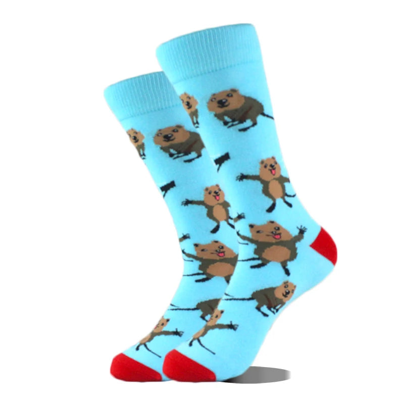 Cool Design Avocado Crew Socks Men Creative