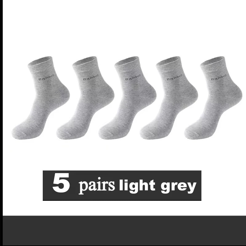 10/5Pairs Men Bamboo Socks Comfortable