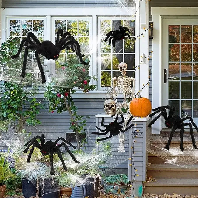 Extra Large Plush Black Spider Outdoor Home