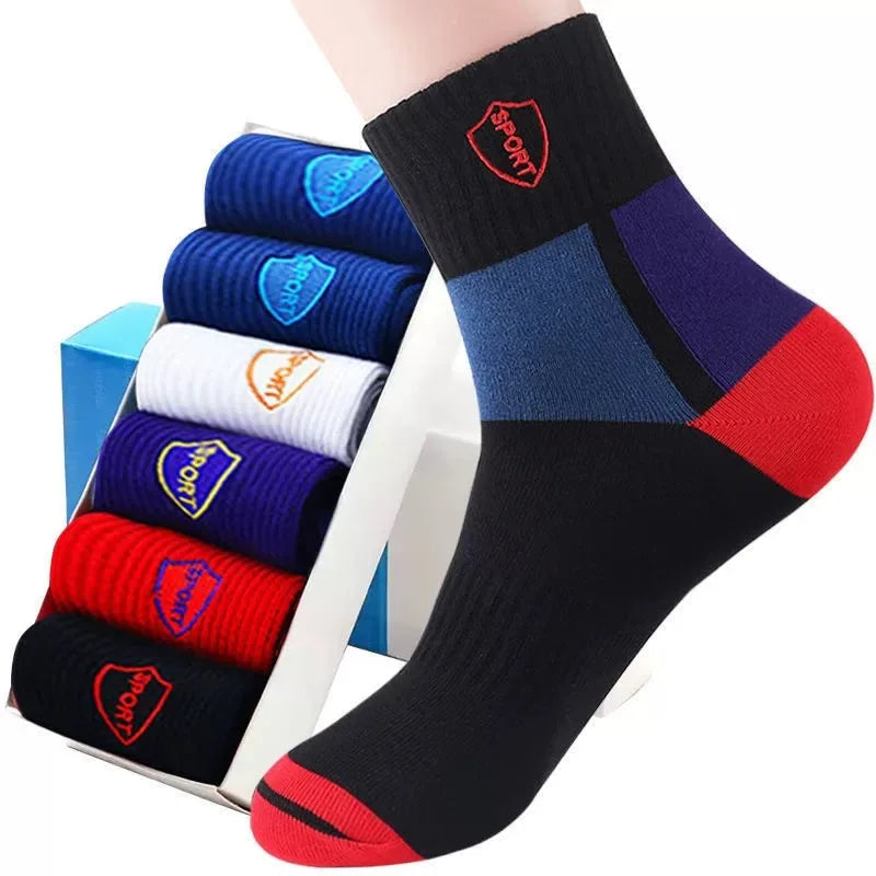 10 Pairs Breathable Cotton Sports Stockings Men