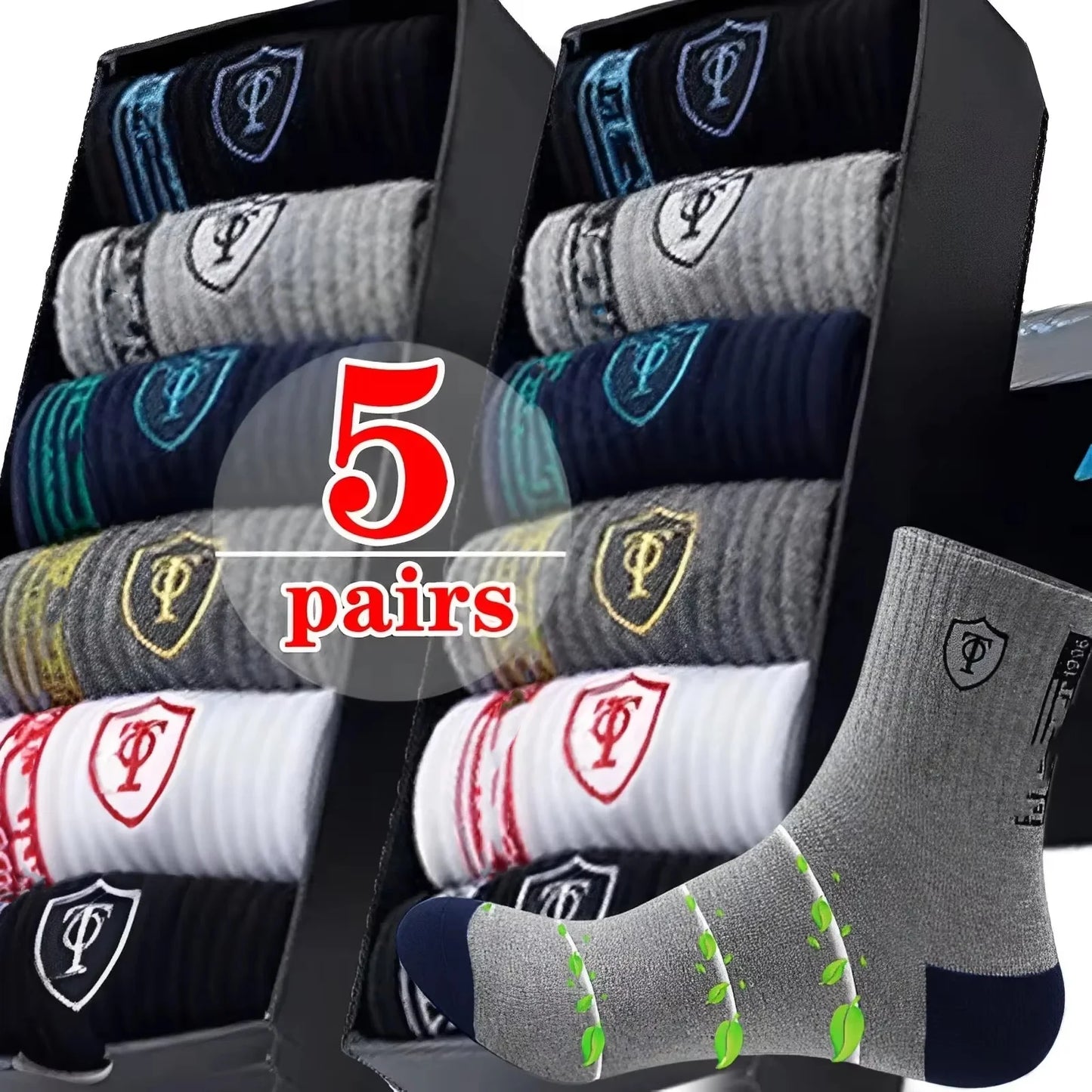 10 Pairs Breathable Cotton Sports Stockings Men