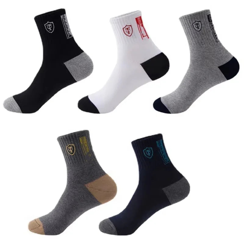 10 Pairs Breathable Cotton Sports Stockings Men