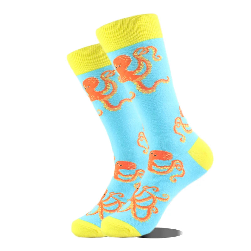 Cool Design Avocado Crew Socks Men Creative