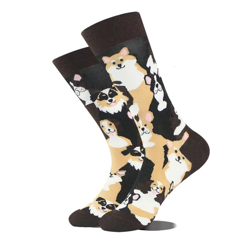 Cool Design Avocado Crew Socks Men Creative