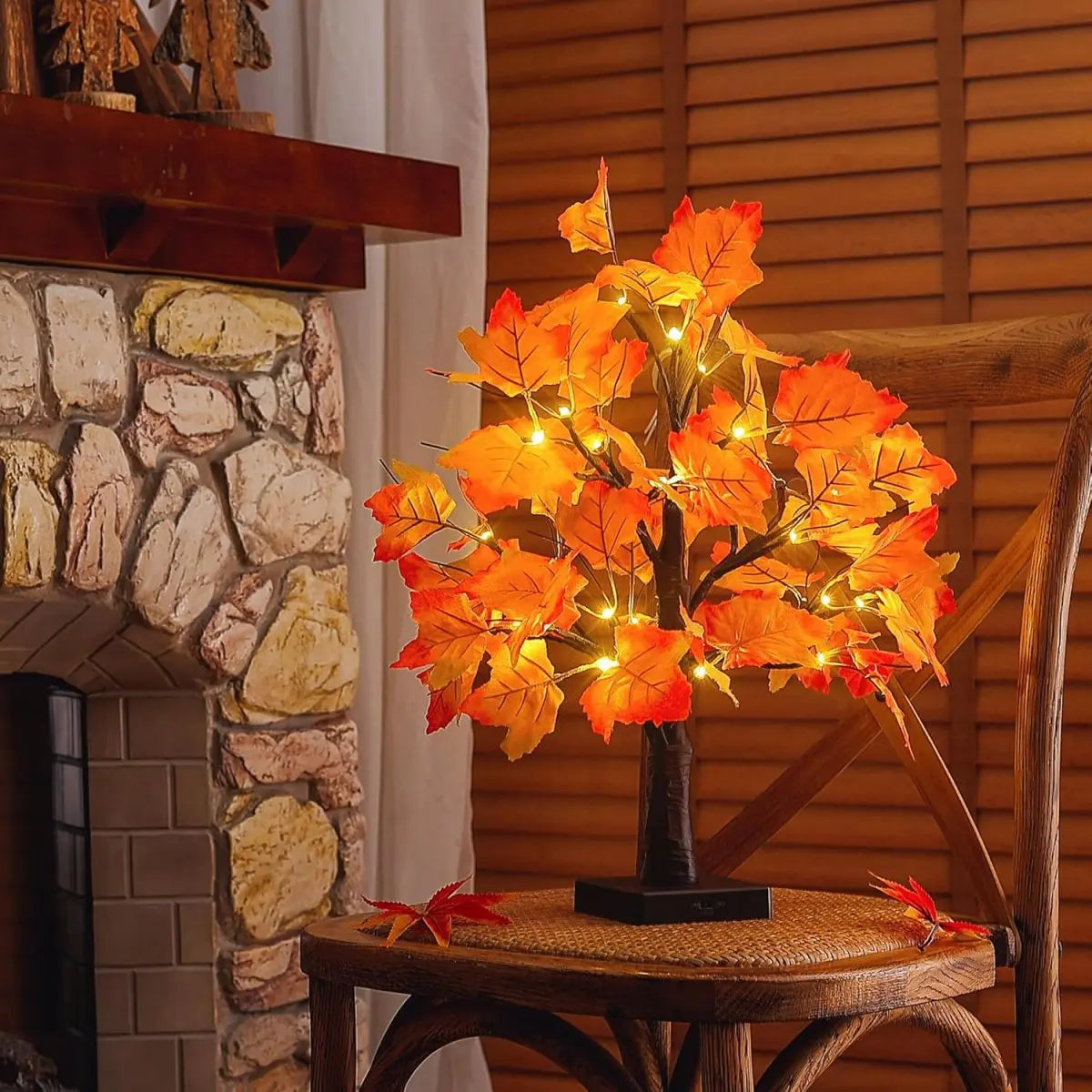 1pc 24 LED Artificial Black Birch Tree Light