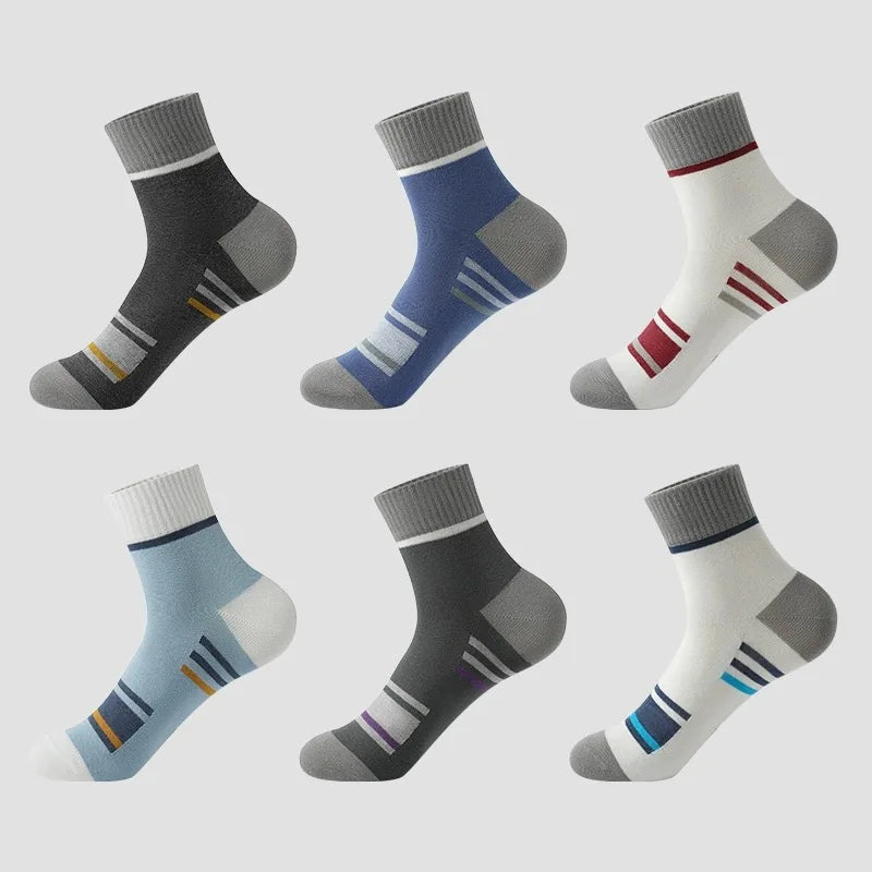 10 Pairs Breathable Cotton Sports Stockings Men