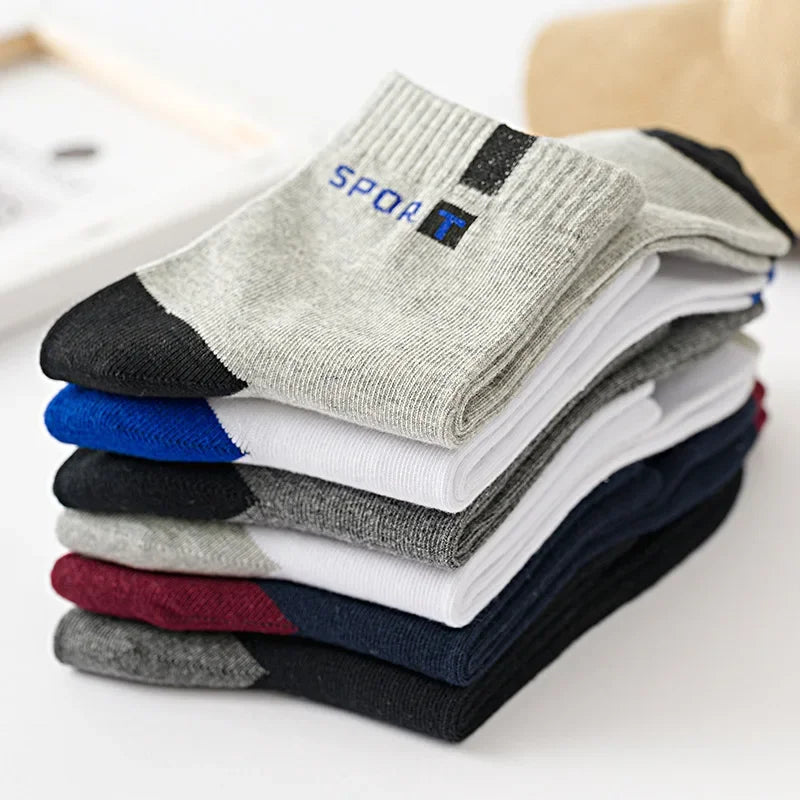 Cotton Sock for Men Sport Breathable Soft Letter Fashion