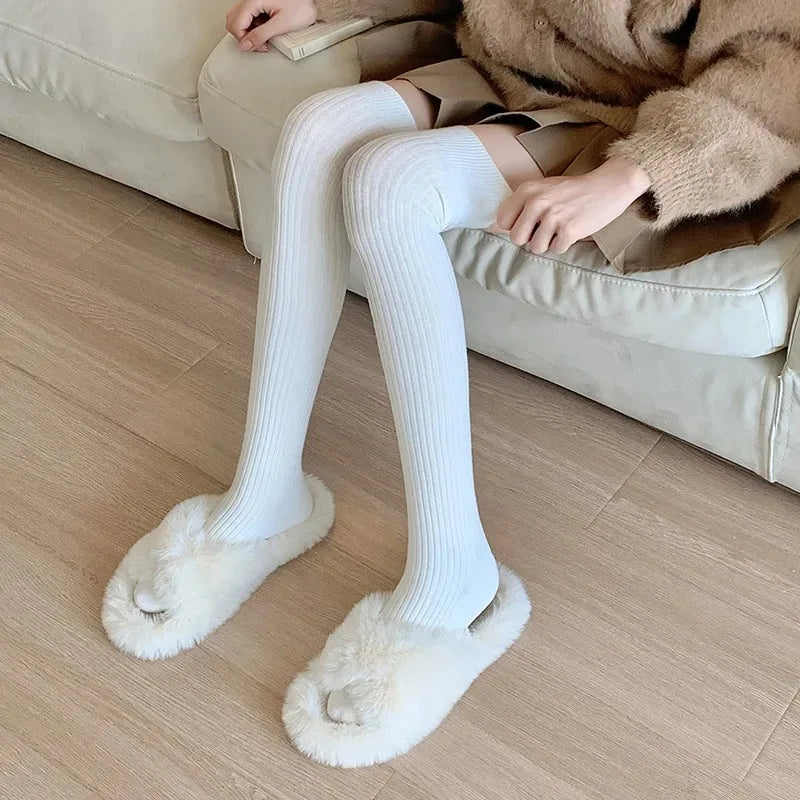 1/2pairs Women's Casual Knitted Long Socks Autumn Winter