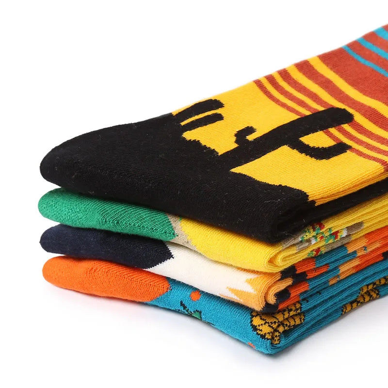 1Pair New Men Women Cotton Socks Casual Colorful Socks