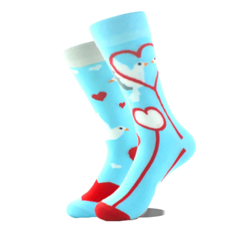 Cool Design Avocado Crew Socks Men Creative