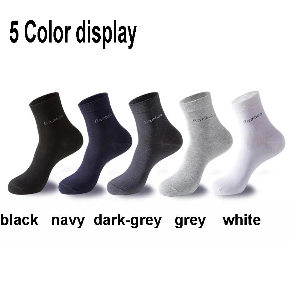 10/5Pairs Men Bamboo Socks Comfortable