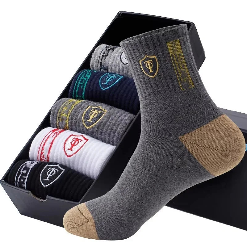10 Pairs Breathable Cotton Sports Stockings Men