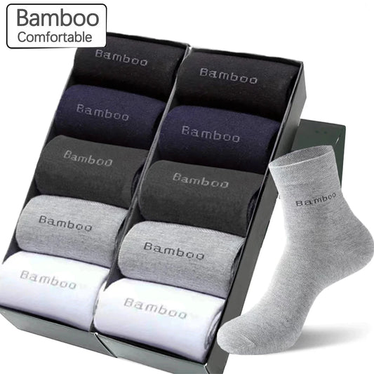 10/5Pairs Men Bamboo Socks Comfortable