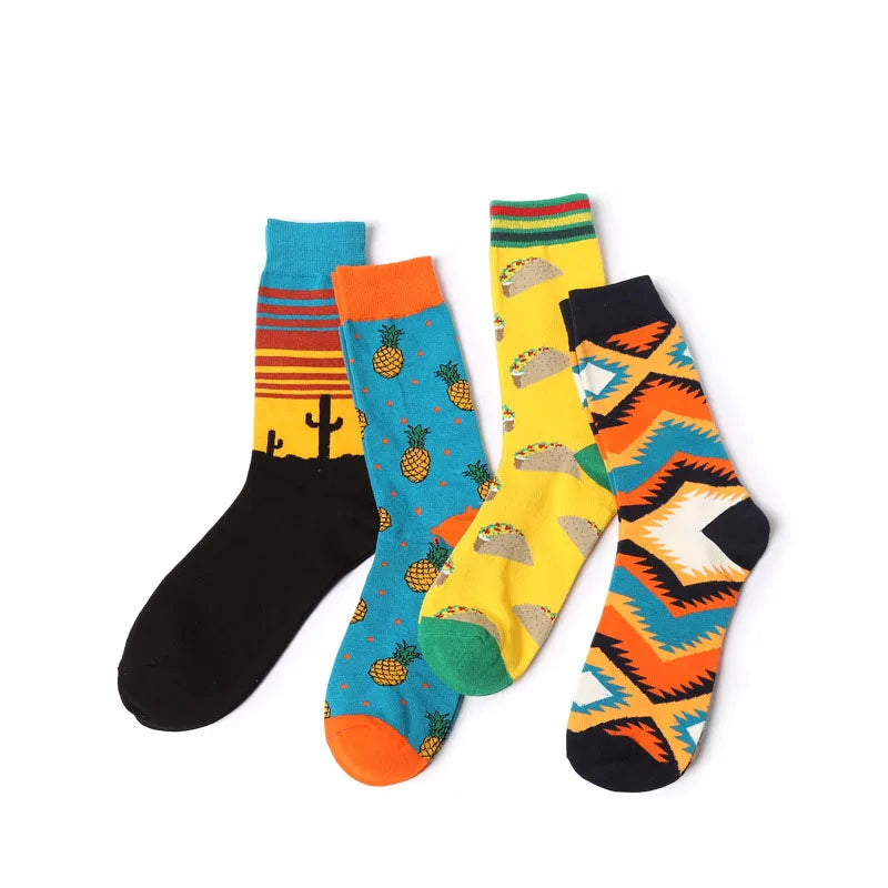 1Pair New Men Women Cotton Socks Casual Colorful Socks