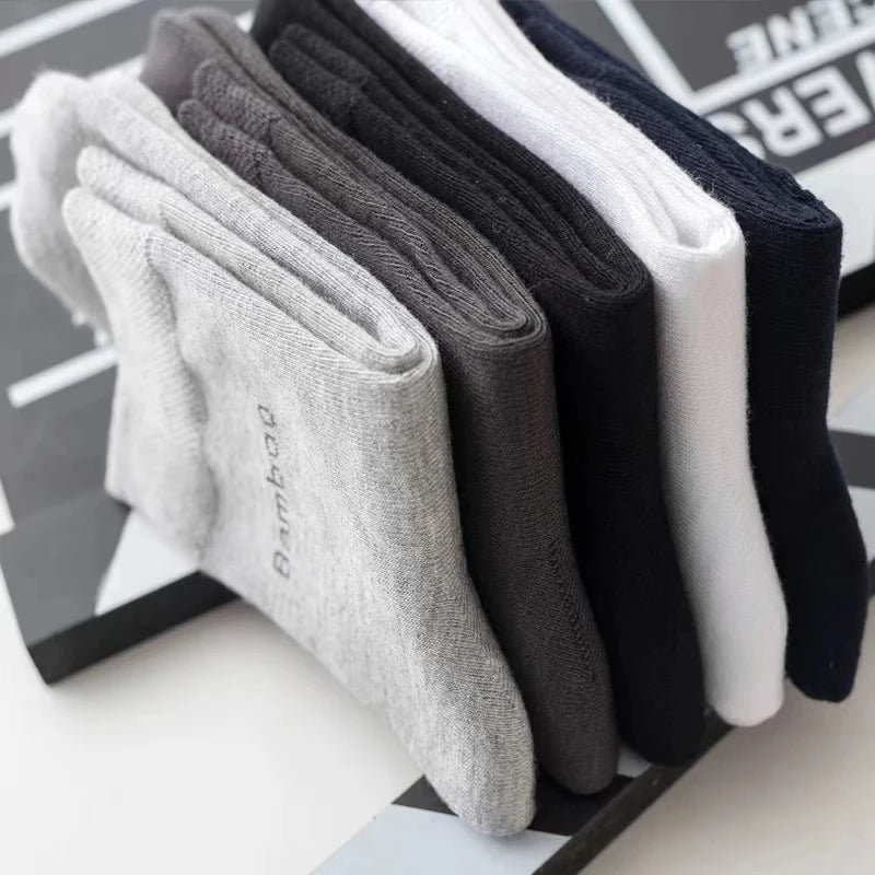 10/5Pairs Men Bamboo Socks Comfortable
