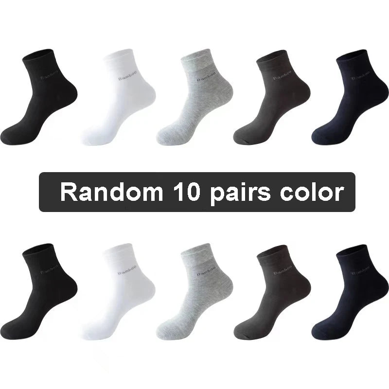 10/5Pairs Men Bamboo Socks Comfortable