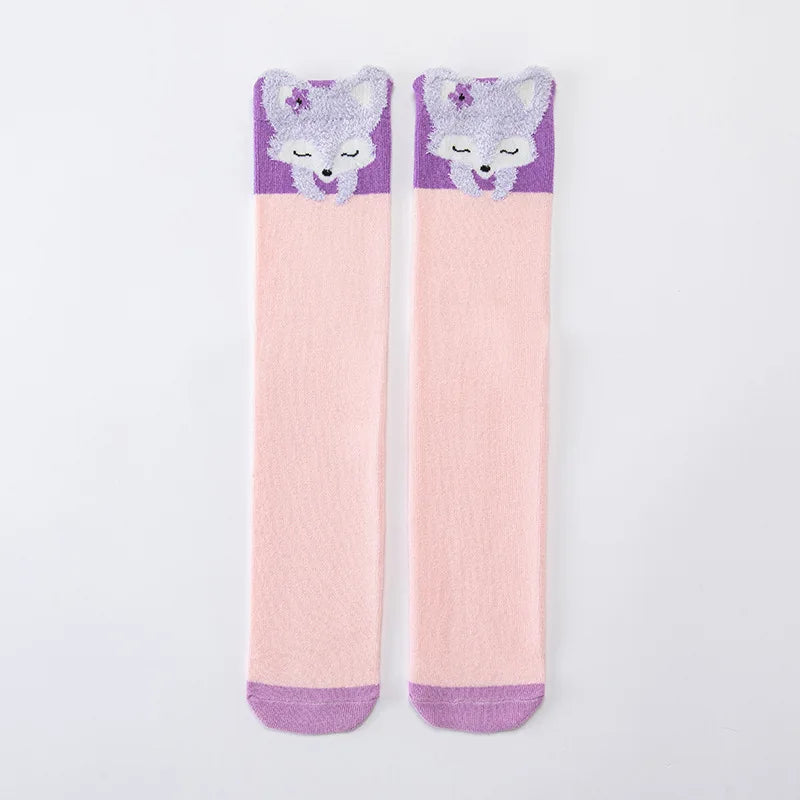 Cute Cartoon Children Knee High Socks