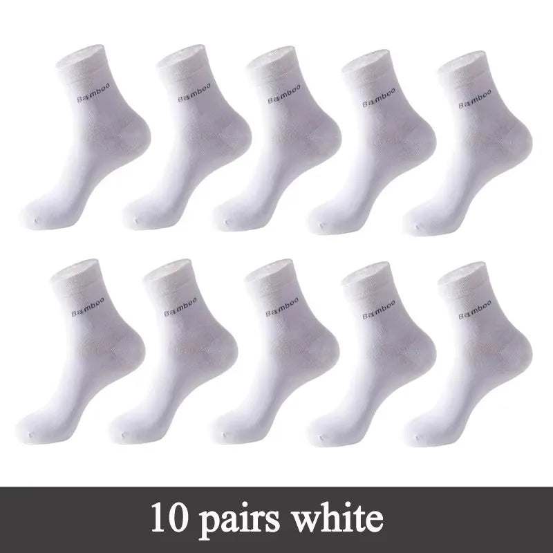 10/5Pairs Men Bamboo Socks Comfortable