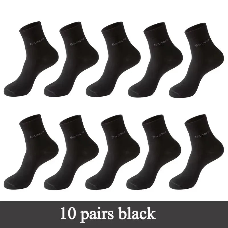 10/5Pairs Men Bamboo Socks Comfortable