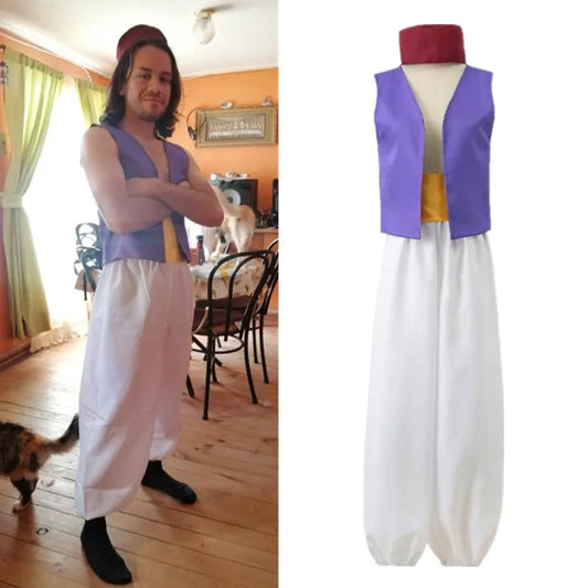 Fantasy Myth Prince Aladdin Costume for Adults - Stage Outfit for Cosplay and Performance Perfect for Aladdin Themed Parties