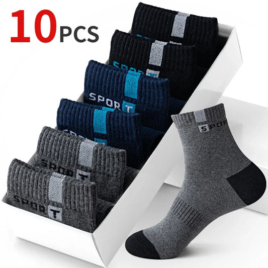 Cotton Sock for Men Sport Breathable Soft Letter Fashion