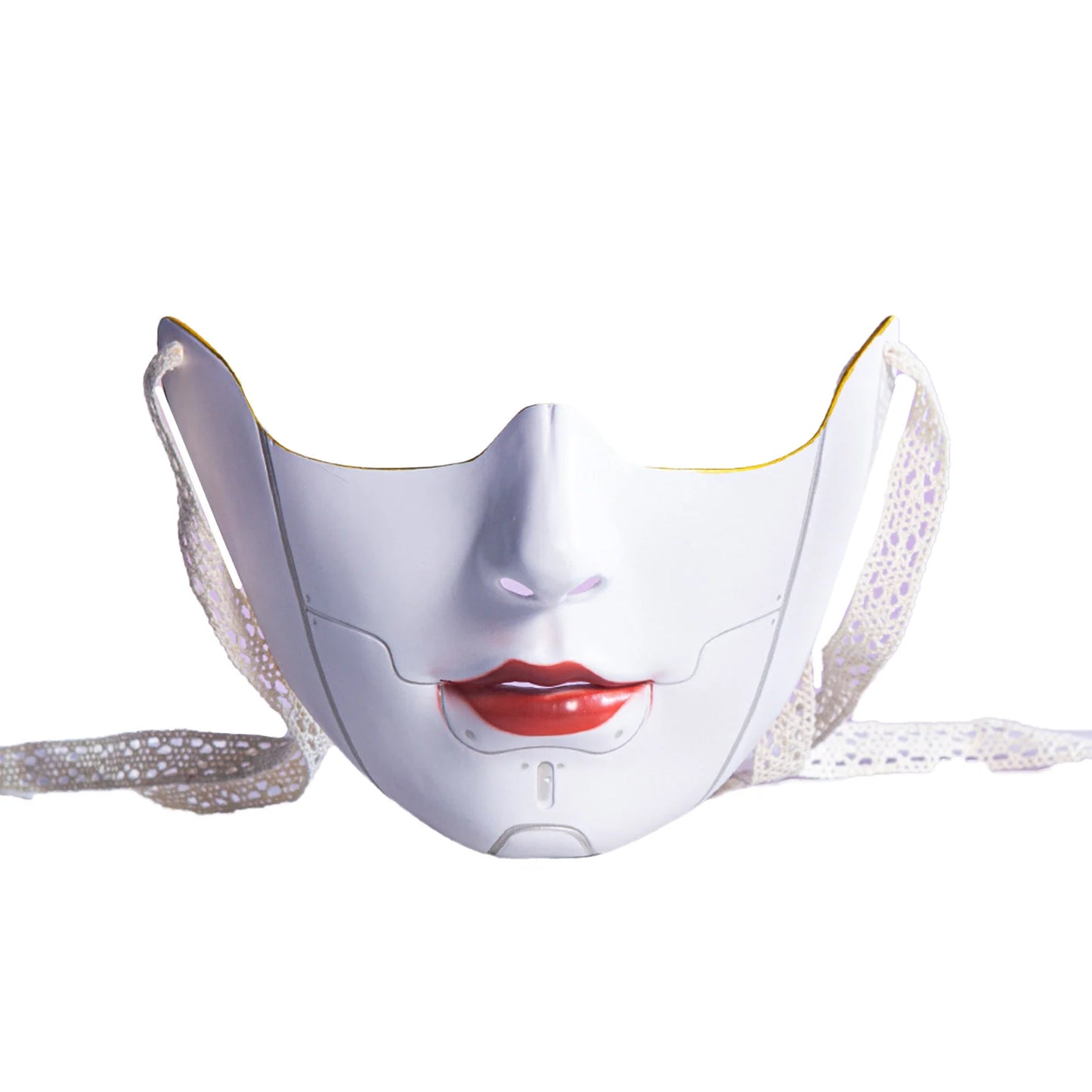 Adult Chinese Style Mask Men Women Cool Costume Accessory Prop with Self-tied Straps for Halloween Masquerade Cosplay Party