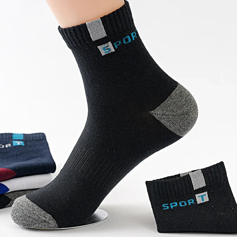 Cotton Sock for Men Sport Breathable Soft Letter Fashion
