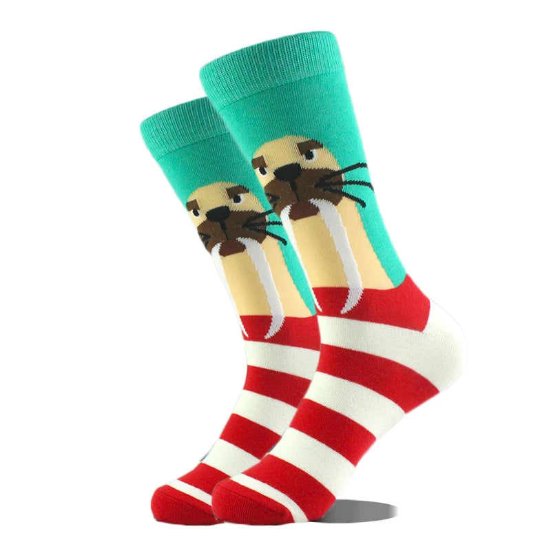 Cool Design Avocado Crew Socks Men Creative