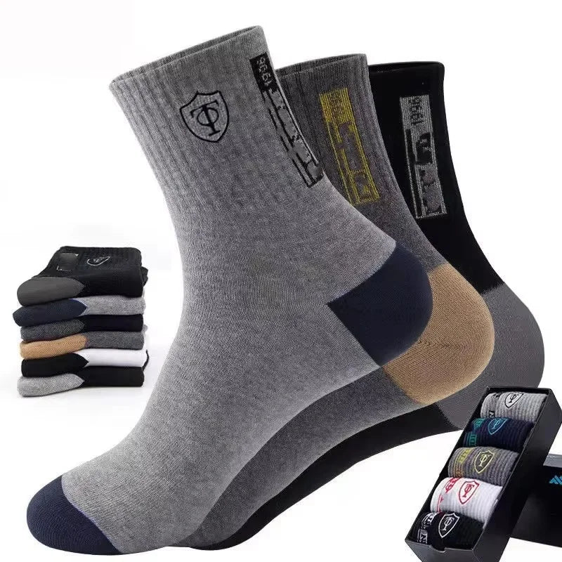 10 Pairs Breathable Cotton Sports Stockings Men