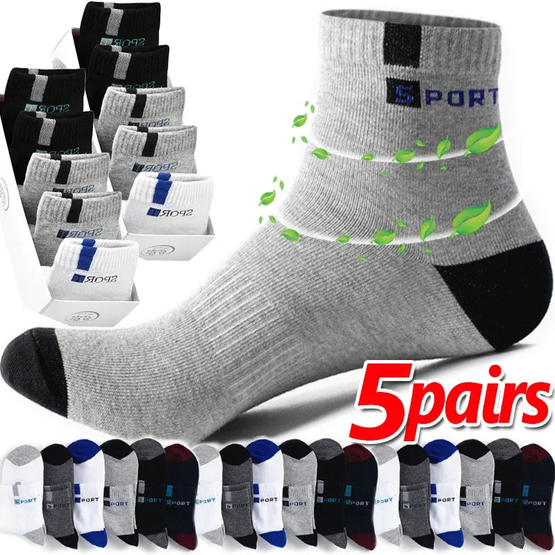 Cotton Sock for Men Sport Breathable Soft Letter Fashion
