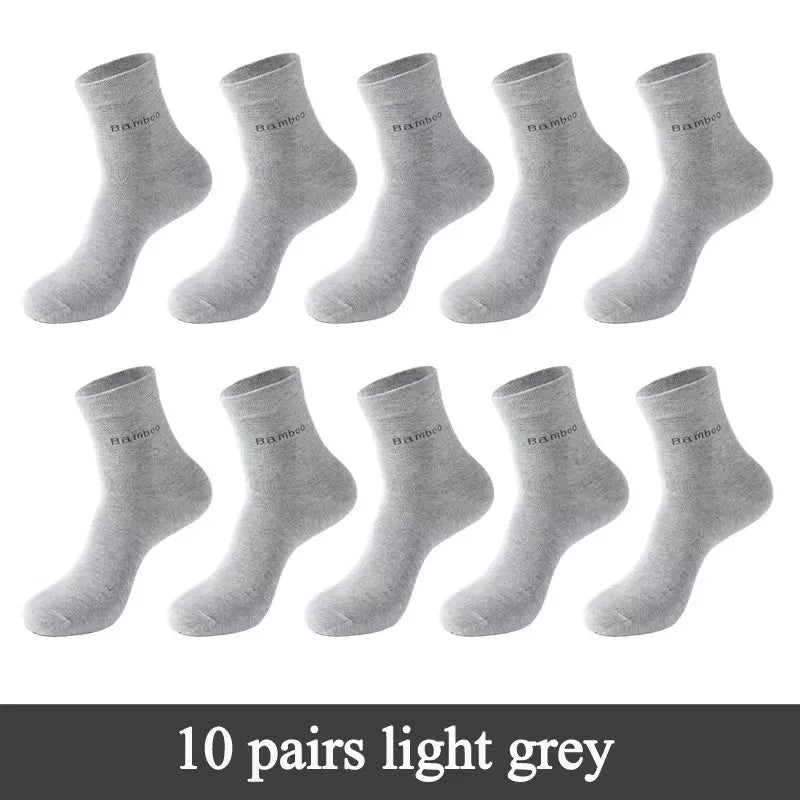 10/5Pairs Men Bamboo Socks Comfortable