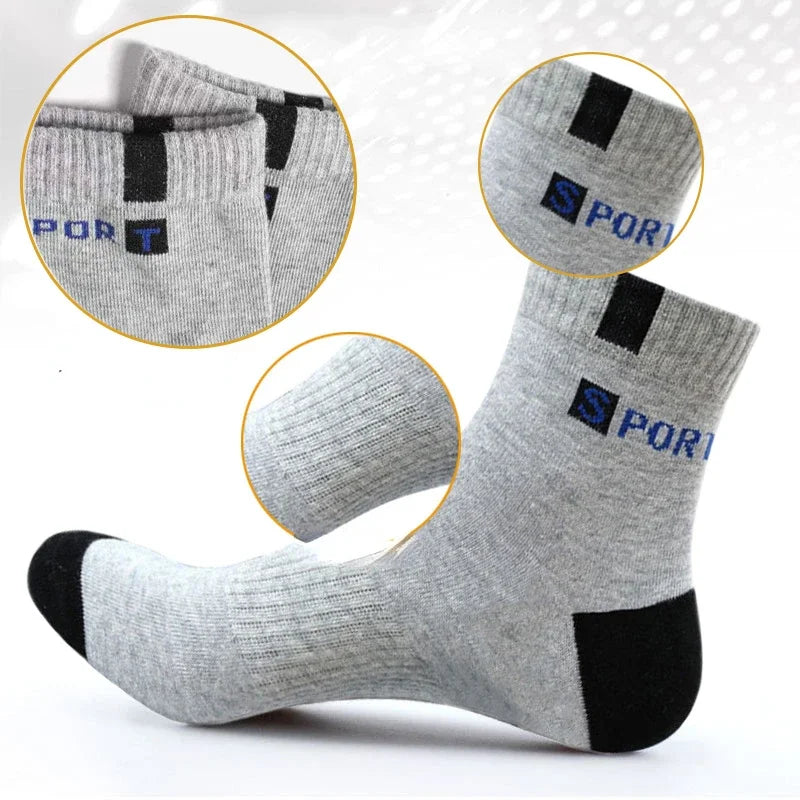 Cotton Sock for Men Sport Breathable Soft Letter Fashion