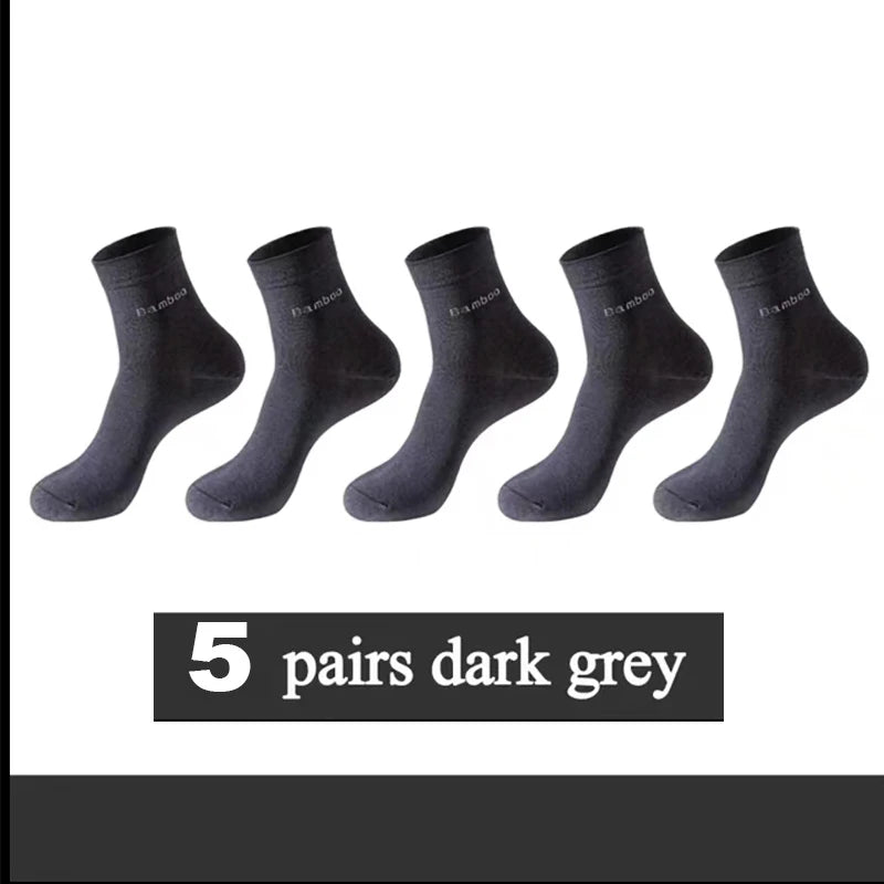 10/5Pairs Men Bamboo Socks Comfortable