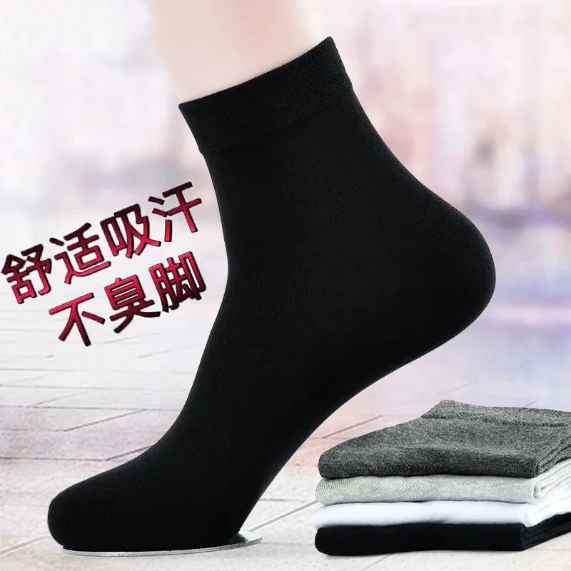 10 Pairs Breathable Cotton Sports Stockings Men
