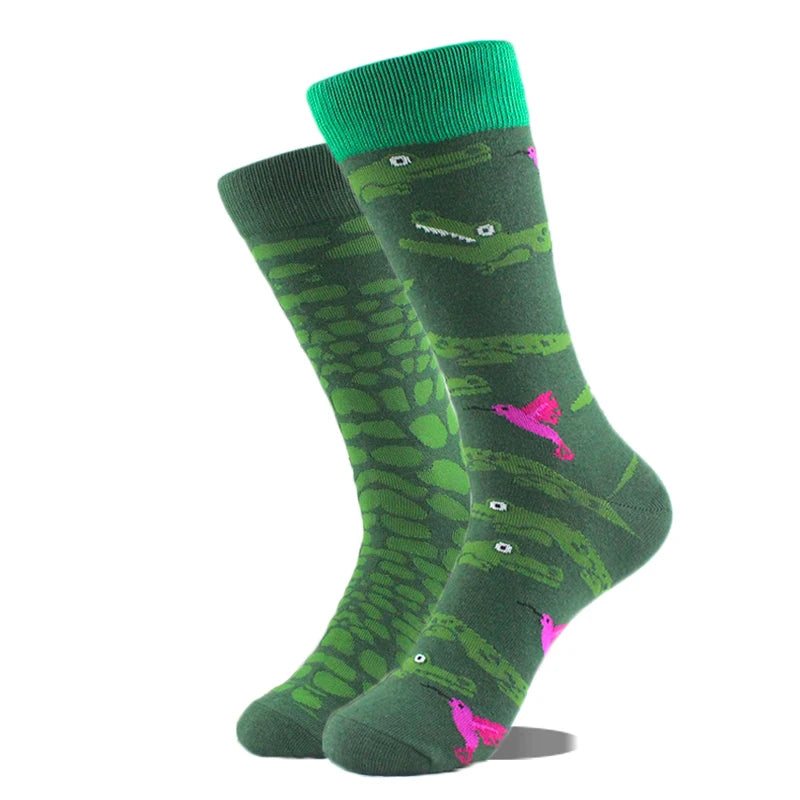 Cool Design Avocado Crew Socks Men Creative