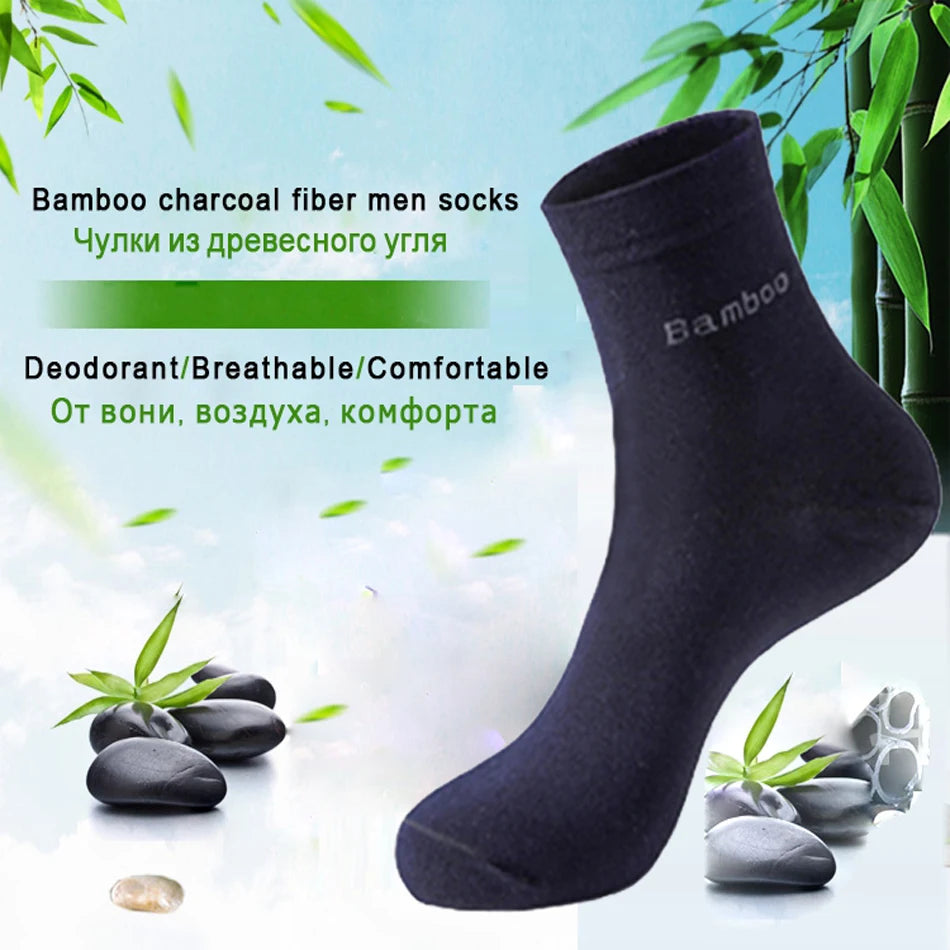 10/5Pairs Men Bamboo Socks Comfortable